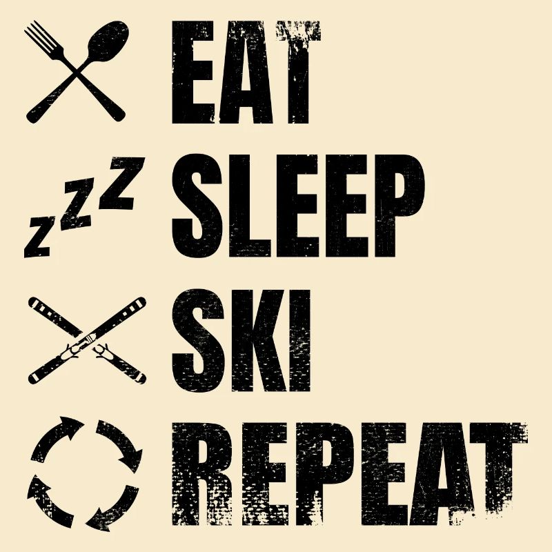 Routine des amateurs de ski