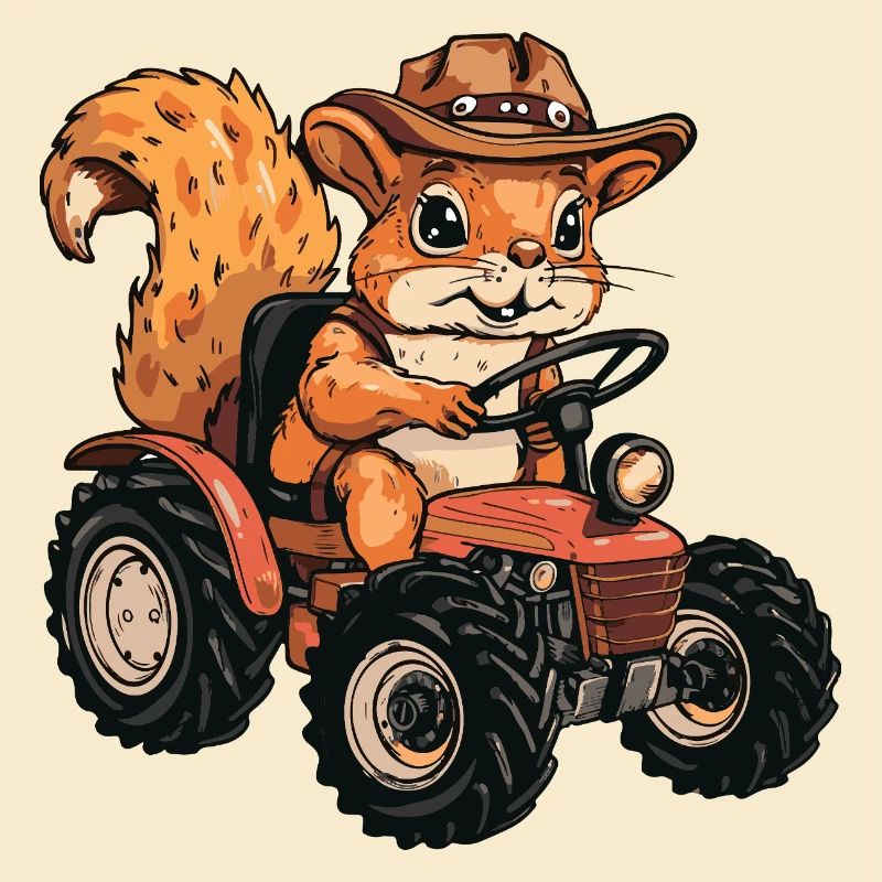 Squirrel Tractor Farmer