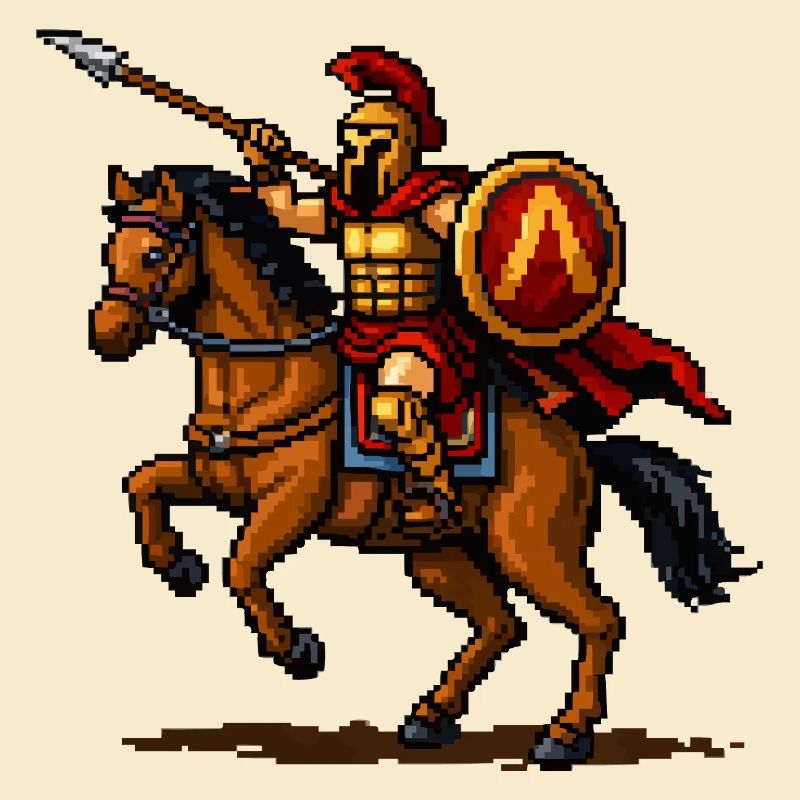 Chevalier Pixel à Cheval