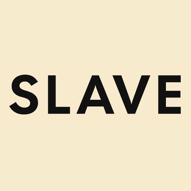 Bold “SLAVE” Typography – Submissive Pride