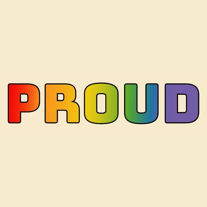 Regenbogen proud schwarz
