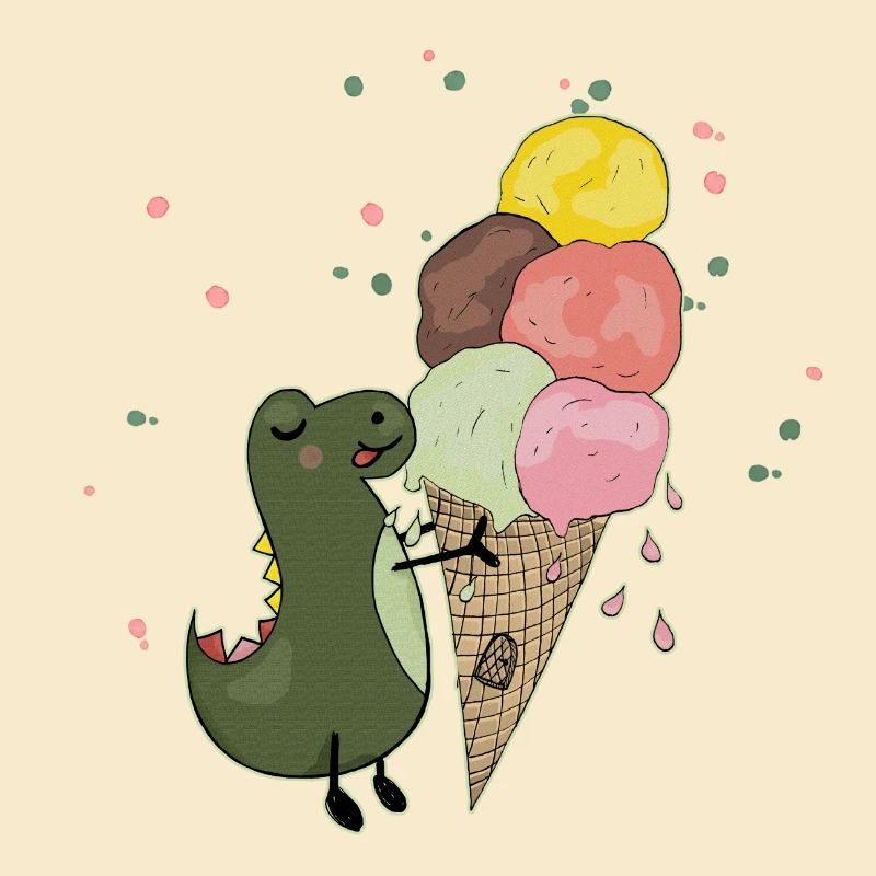 Dino mit Eis