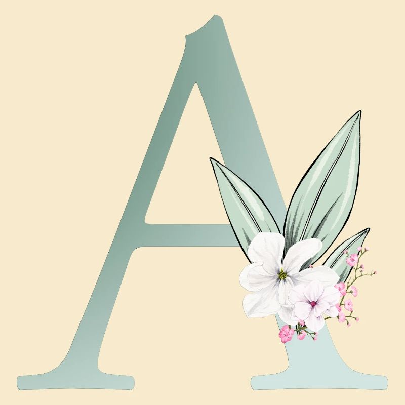 A Monogram, Floral, Personalizable