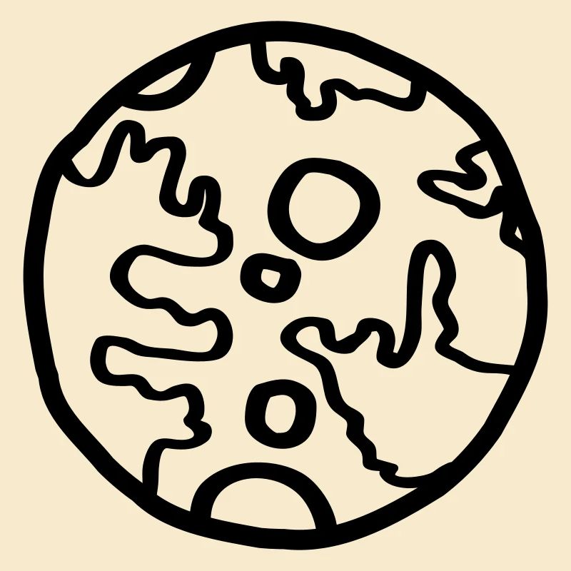 Planète Space Doodle Simple