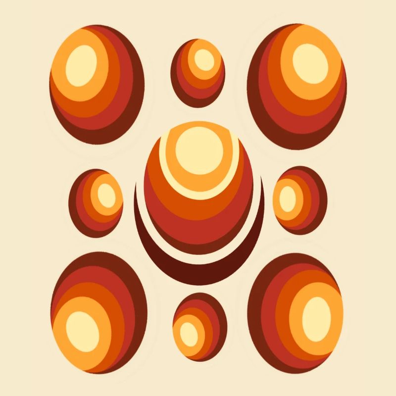 70s Wallpaper Pattern Retro Circle Pattern