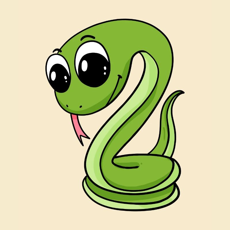 Serpent vert mignon