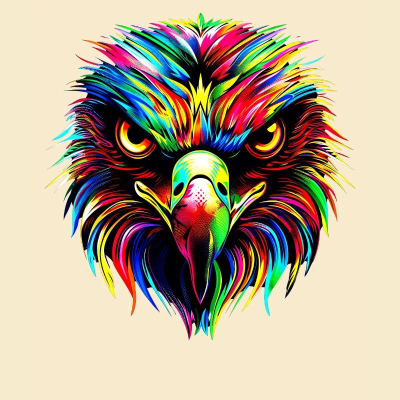 Eagle Pop Art Bright Colors Golden Eagle White-tailed Eagle