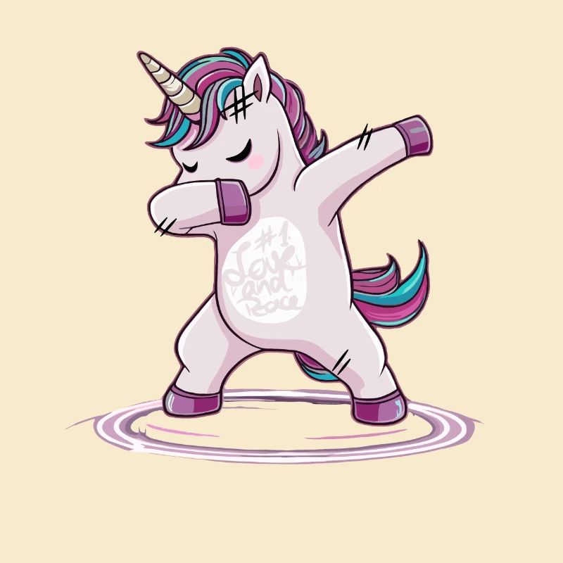funny dabbing dancing unicorn