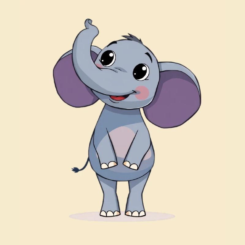 Conception graphique d’éléphant mignon
