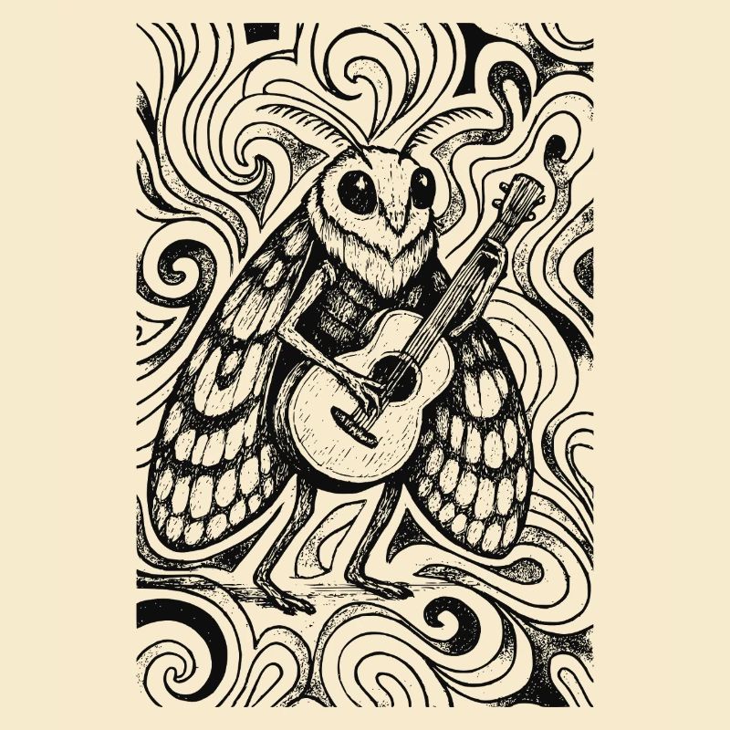 Cicada with Guitar Psychedelic