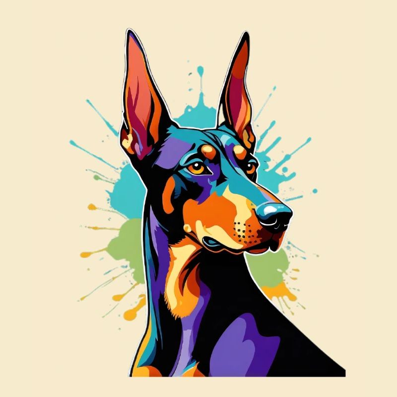 Farbexplosion Dobermann