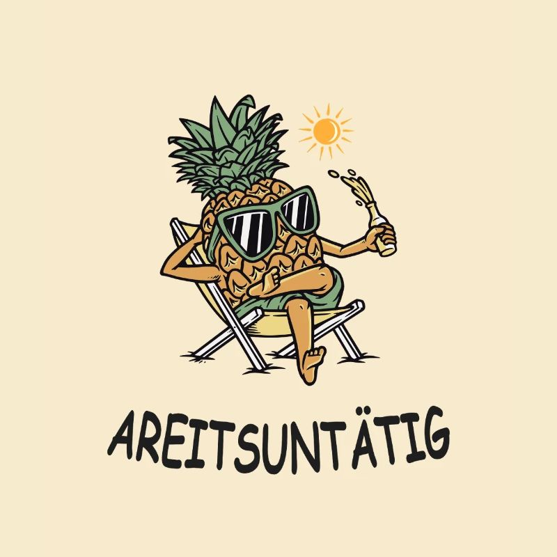Idle – Funny pineapple in vacation mode