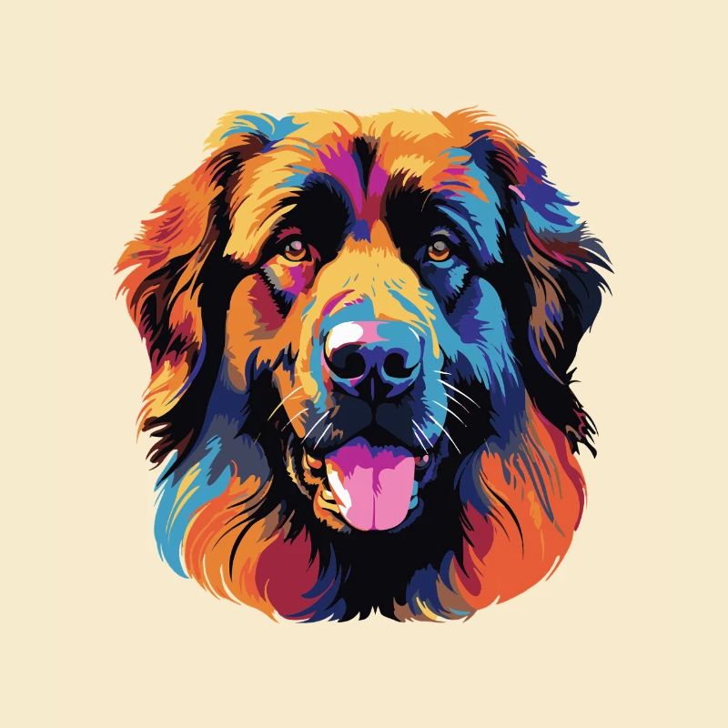 Explosion de couleur Portrait de chien