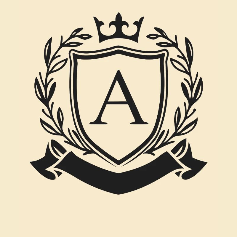 Adel Monogramm Wappen Krone Buchstabe A