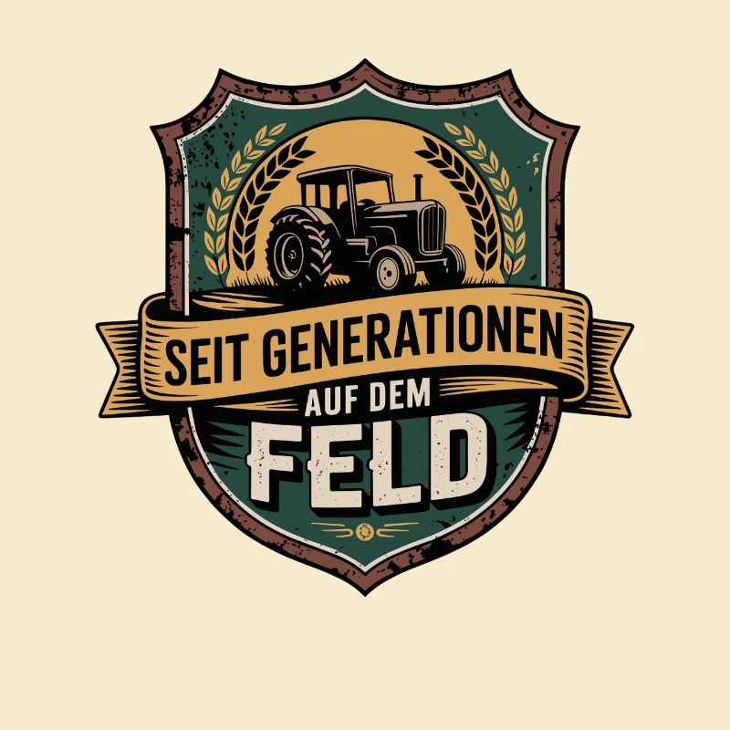  Seit Generationen Auf Dem Feld Traktor Bauer