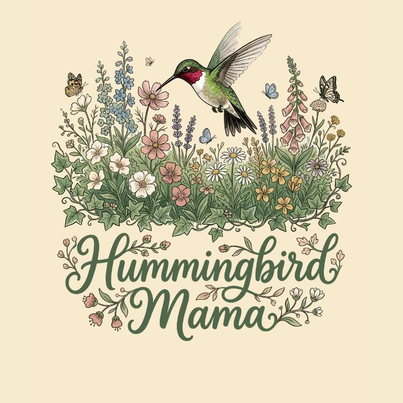 Ruby Throated Hummingbird Mama Mom