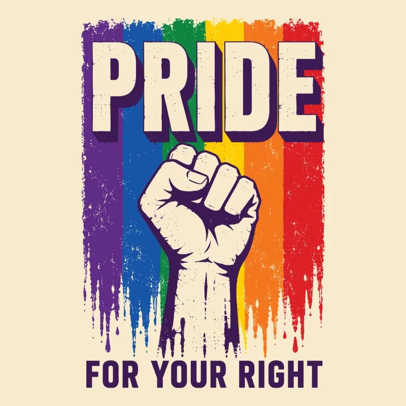 Pride Regenbogen Rechte Statement Shirt