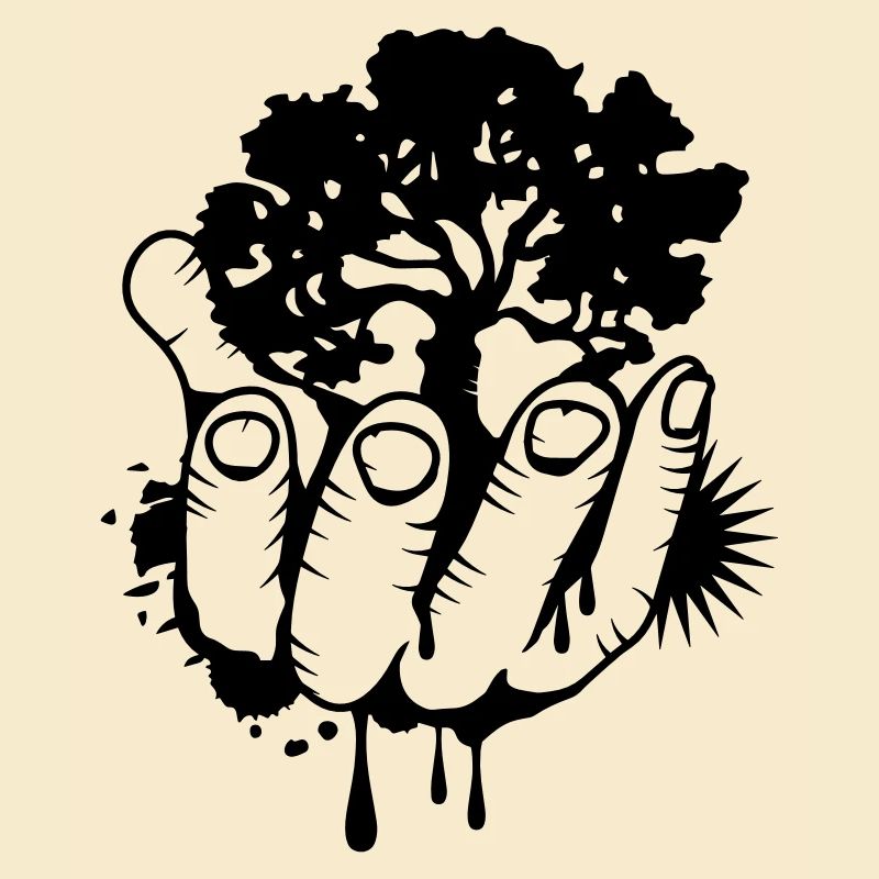 A tree held by a hand