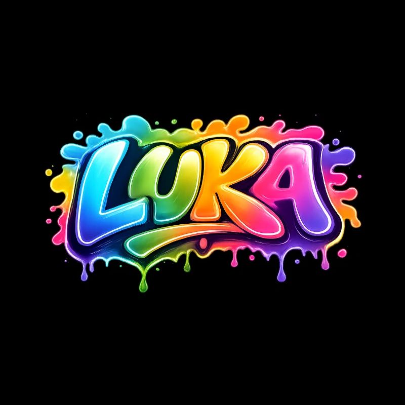 Graffiti  LUKA Prénom cadeau idéal imprimable 