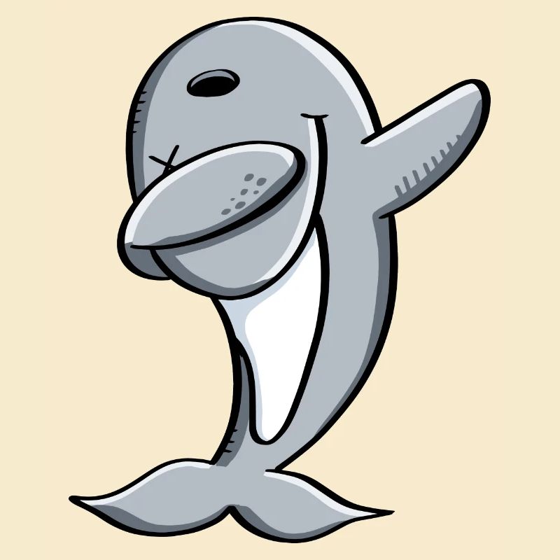 Delfin makes Dab Dance - Dabbing - Dolphin - Comic