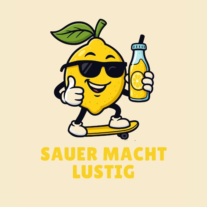 Sour Makes Funny Lemon Fruit Illustrations