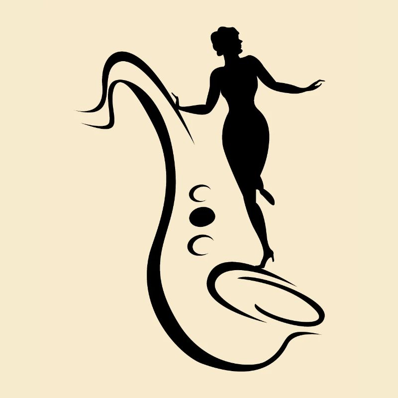 Frau und Saxophon