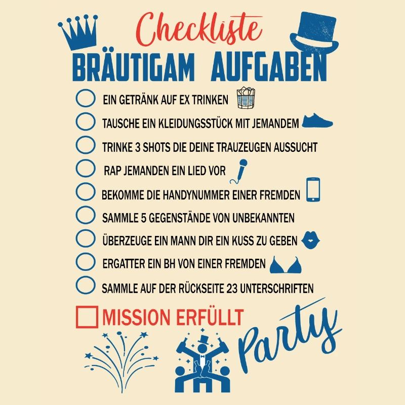 Bräutigam Checkliste