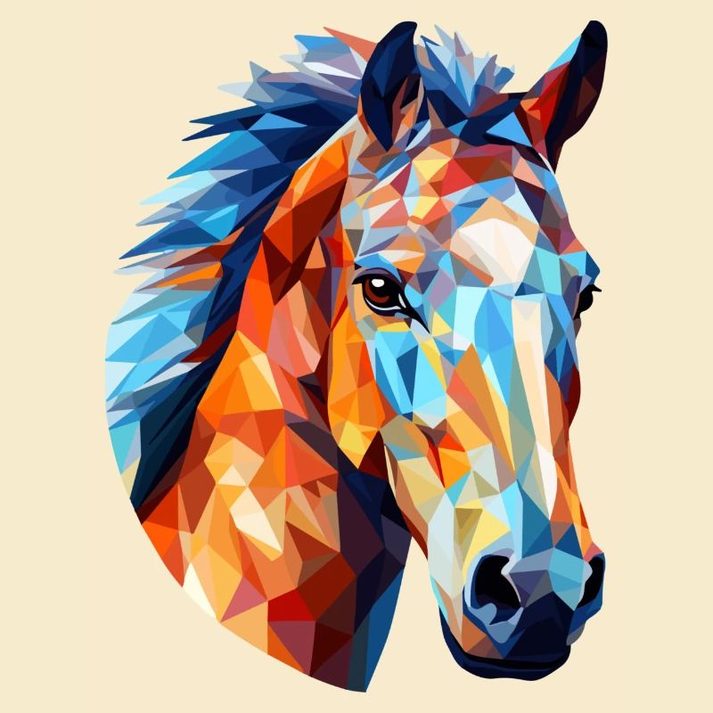 Pferd Polygon Pferdekopf Pferde