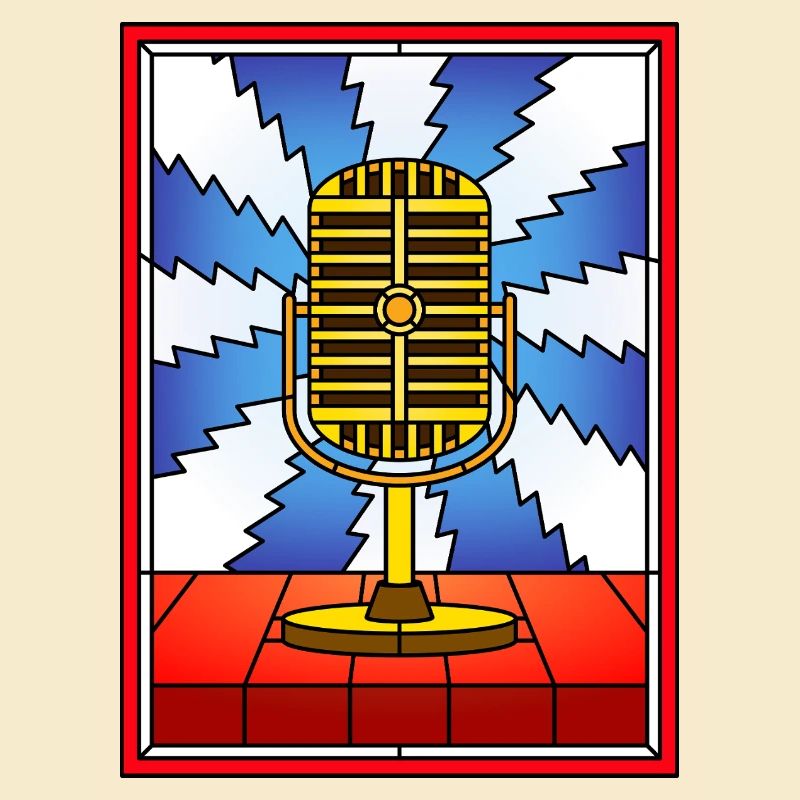 Conception rétro de vitrail micro