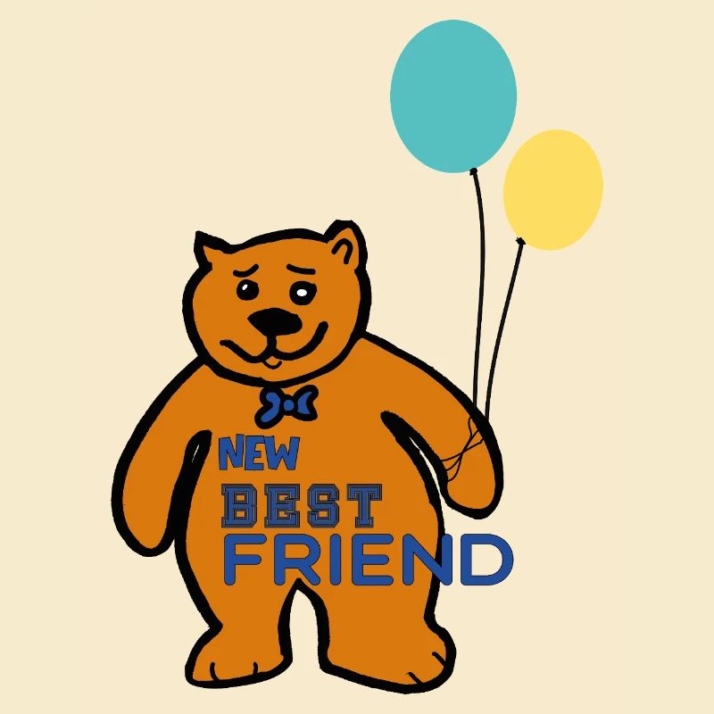 Bär mit Luftballons