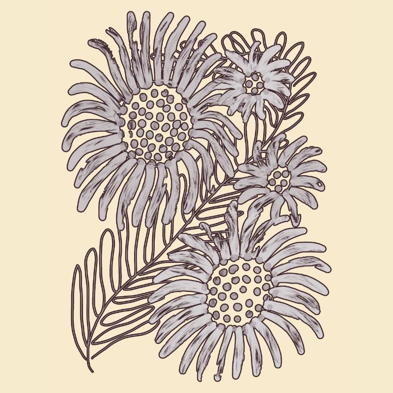 Schwarzweiße Gänseblümchenblüte