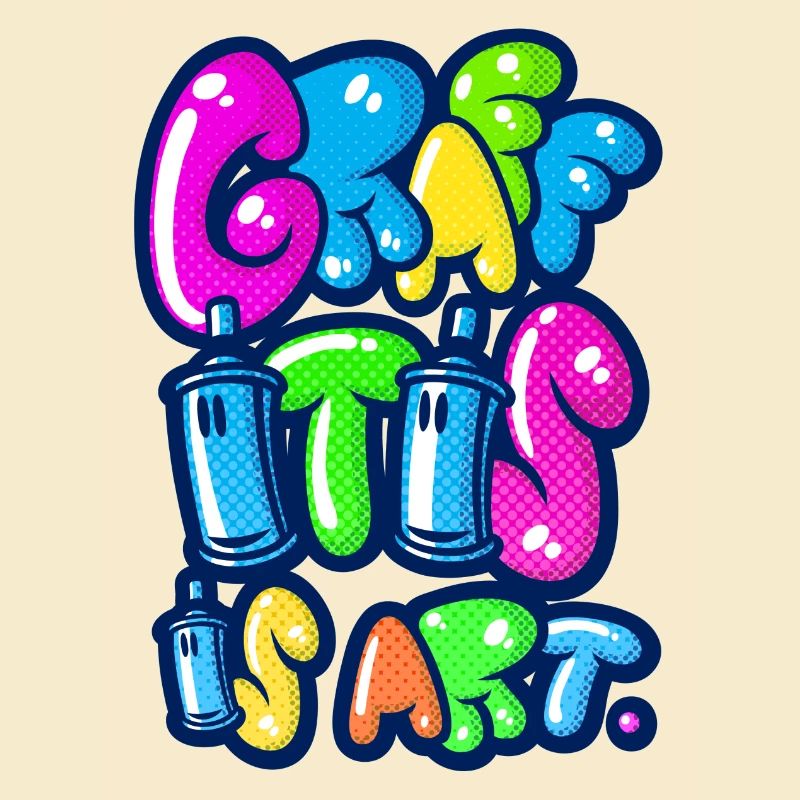 graffitis multicolors d'art