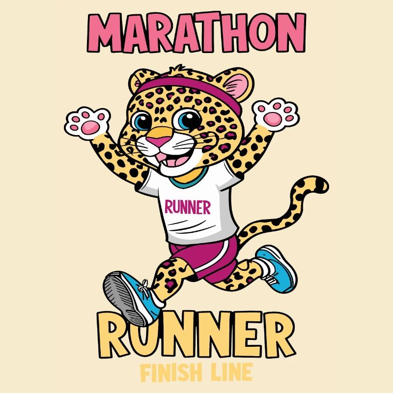 Leopard Marathon Läufer