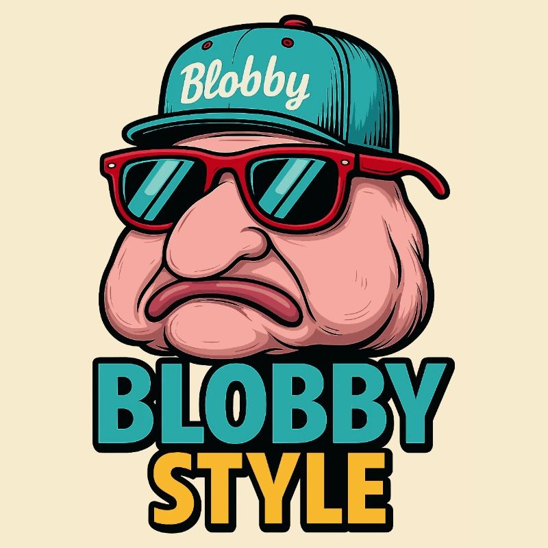 T-shirt de dessins animés Blobby style
