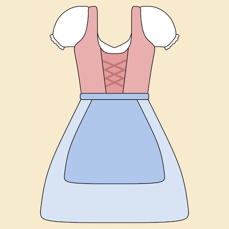 Conception de robe bavaroise traditionnelle Dirndl
