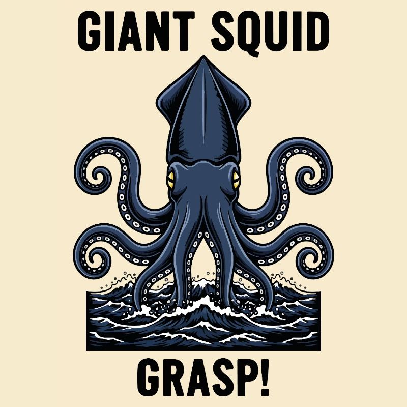 Calmar Géant Mer Abyss Grasp Giant Squid