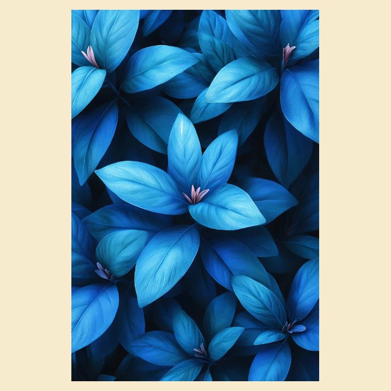 Cobalt Blue Leaf Weave