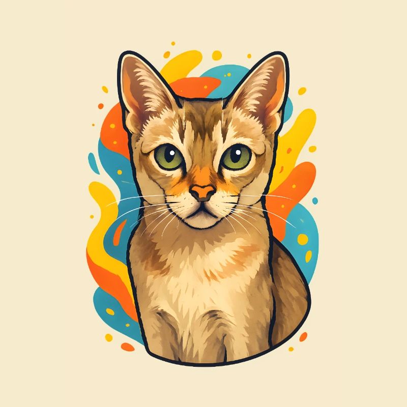 Explosion de couleurs de chat de Singapura