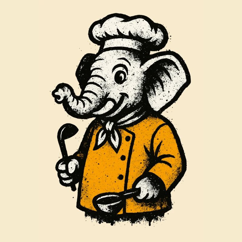 Cuisinier Chef Éléphant