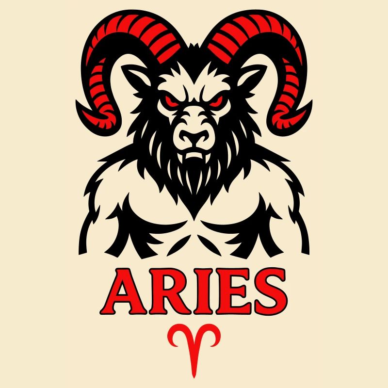 Aries Sternzeichen mit Hörnersymbol