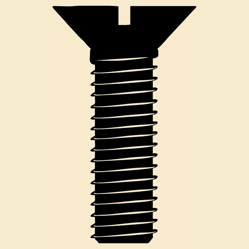 Tête droite de boulon à vis