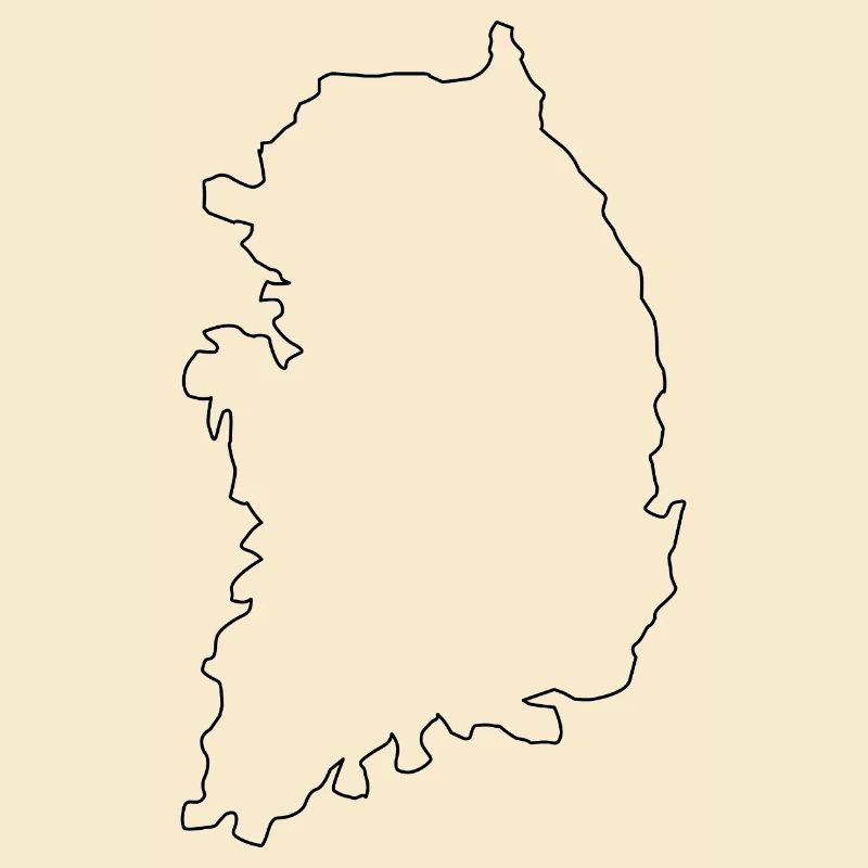 Carte de la Corée du Sud