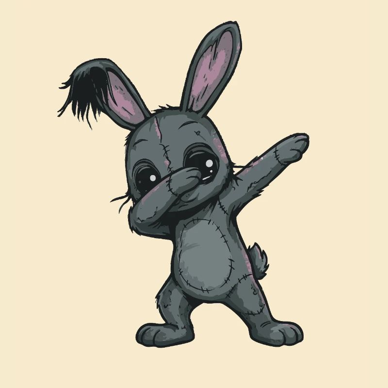 Gribouillis de lapins en patchwork