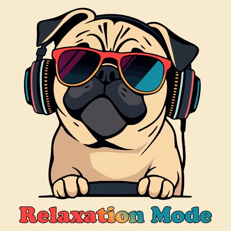 Entspannungs-Pug DJ-Modus