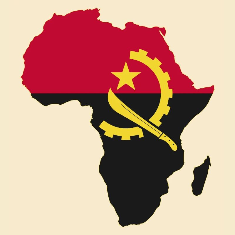 Drapeau angolais : Afrique utilisée