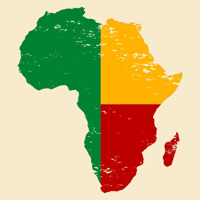Drapeau du Bénin Afrique utilisé