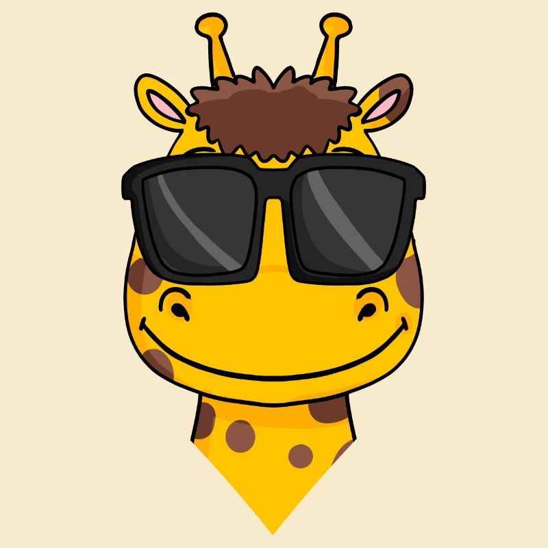Giraffe with glasses