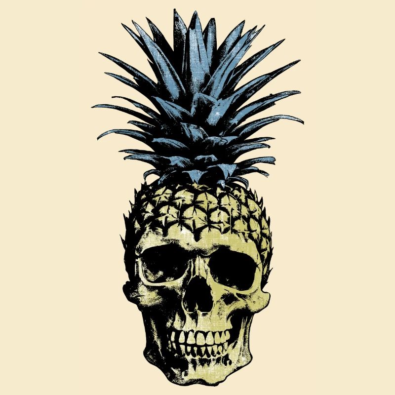 PINEAPPLE SKULL LIGHT BACKGROUNDS