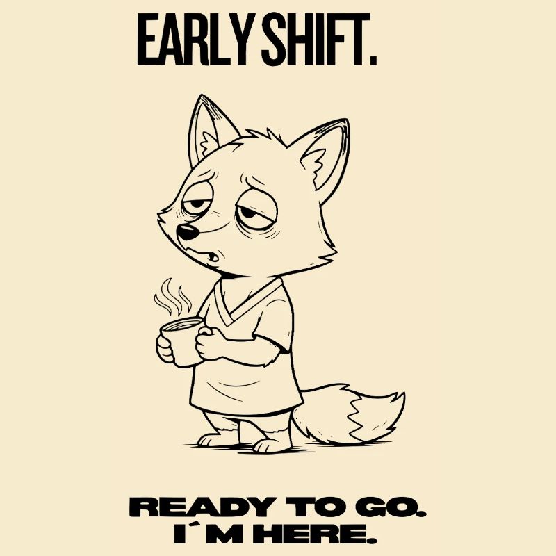  Early Shift Fox Shirt – Ready to go. I´m here.