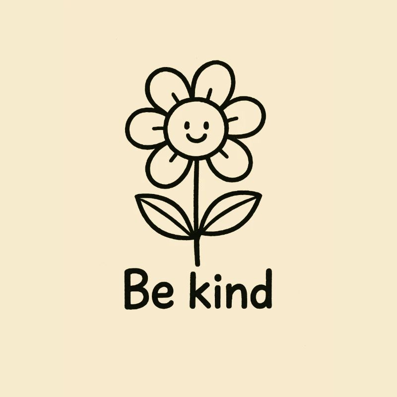 Fleur joyeuse avec message